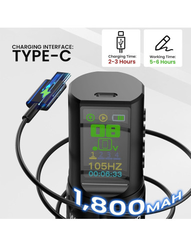 Máquina de Tatuaje Inalámbrica Wormhole AQUILA 1800mAh