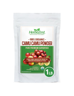 Polvo de Camu Camu Orgánico HerbaZest 454g - Vegano y Sin Gluten