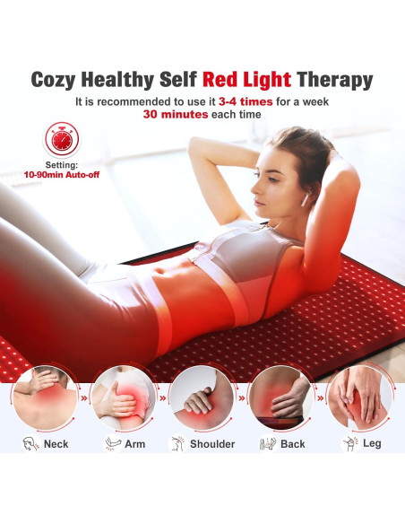Alfombra de Terapia de Luz Roja GMOWNW 180x79cm 1280 LEDs Alfombra de Terapia de Luz Roja GMOWNW 180x79cm 1280 LEDs