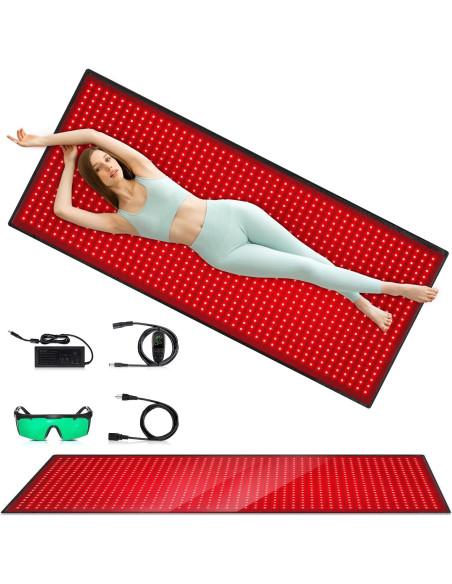 Alfombra de Terapia de Luz Roja GMOWNW 180x79cm 1280 LEDs Alfombra de Terapia de Luz Roja GMOWNW 180x79cm 1280 LEDs