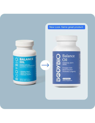 Aceite Balance BodyBio 180ml - Omega 3 y 6 Prensados en Frío