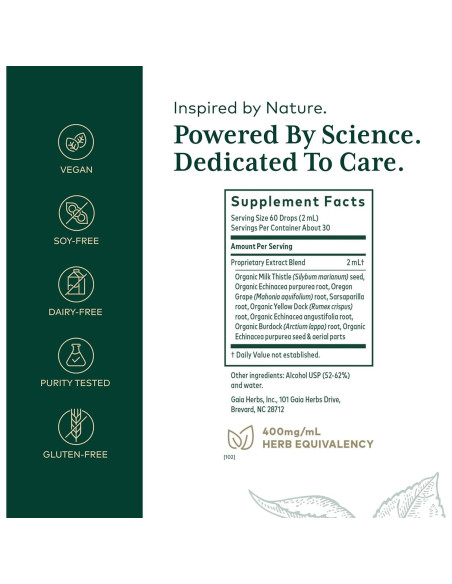 Fórmula Desintoxicación Gaia Herbs PRO - 30 Porciones 60 ml