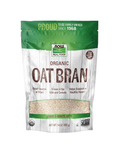 Salvado de Avena Orgánico NOW Foods 396g - Fuente de Fibra y Proteína