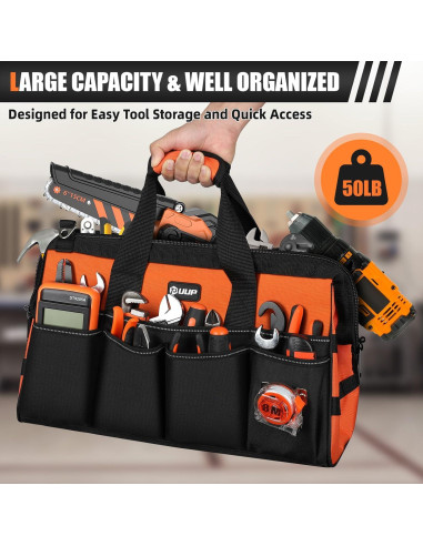 Bolsa de Herramientas UUP 46 cm 16 Bolsillos Naranja