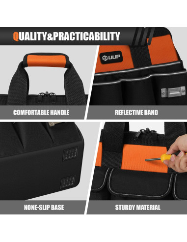 Bolsa de Herramientas UUP 46 cm 16 Bolsillos Naranja