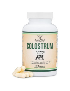 Suplemento de Calostro Bovino Double Wood 120 Cápsulas 1000mg
