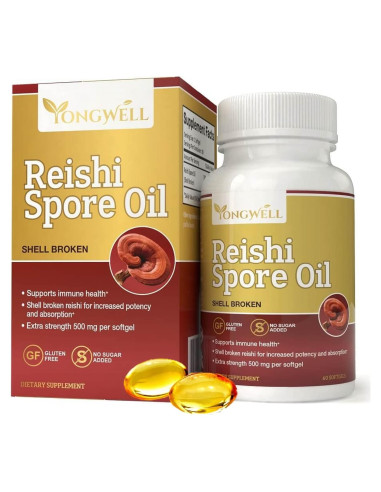 Aceite de Esporas de Reishi YongWell 500mg - 60 Gelatinas Blandas