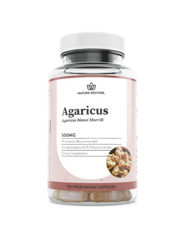 Suplemento de Hongo Agaricus Blazei Nature Restore 90 Cápsulas 500mg