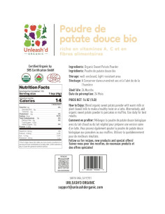 Polvo de Batata Orgánica Unleash'd 450g - Rico en Antioxidantes 2