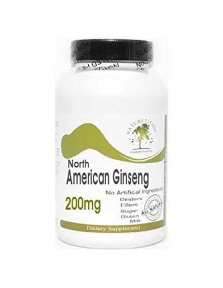 Ginseng Americano 200mg 200 Cápsulas Naturetition Sin Aditivos