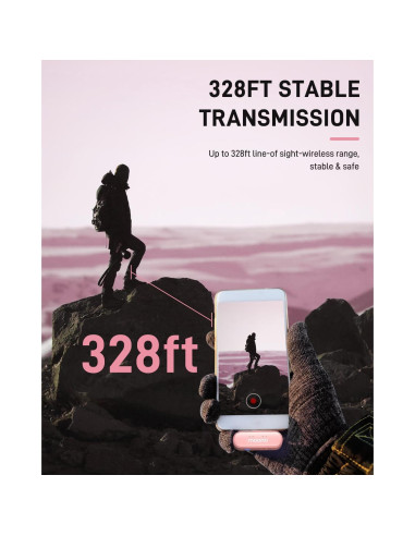 Micrófono Lavalier Inalámbrico MAONO WM620 Rosa 48kHz