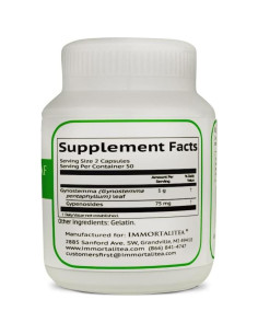 Cápsulas de Gynostemma Immortalitea 500mg - Suplemento Natural 2