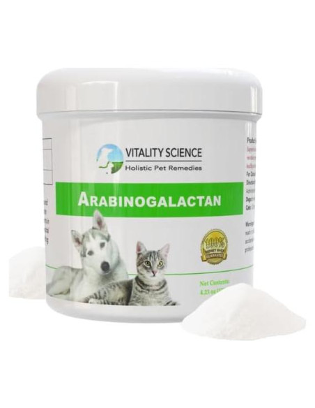 Arabinogalactano Prebiótico Vitality Science 120g para Gatos y Perros