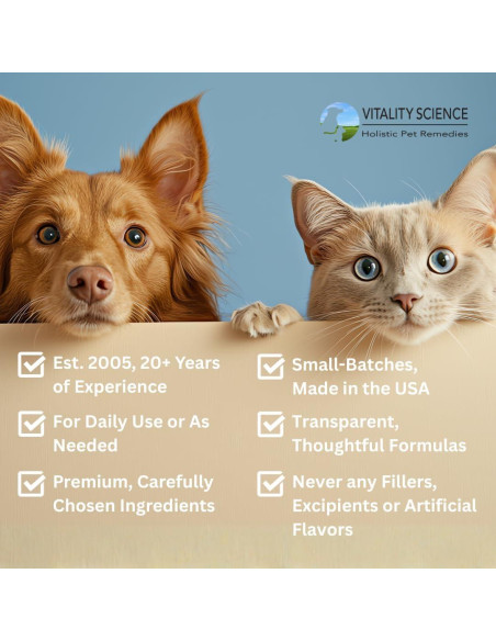 Arabinogalactano Prebiótico Vitality Science 120g para Gatos y Perros