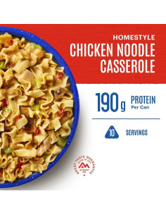 Cazuela de Pollo y Fideos Mountain House 10 Porciones 30 Años Vida Útil 2