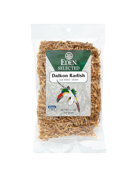 Rábano Daikon Seco Eden 99.22 g - Rebanado y Secado al Sol