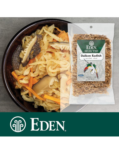 Rábano Daikon Seco Eden 99.22 g - Rebanado y Secado al Sol