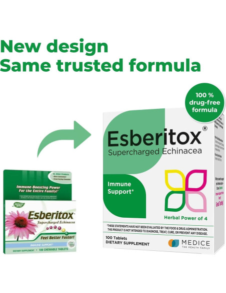Echinacea Supercargada 100 Tabletas - Suplemento Inmunológico Herbal