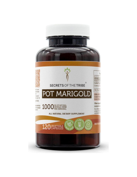 Cápsulas de Caléndula 1000 mg Secretos de la Tribu 120 Unidades
