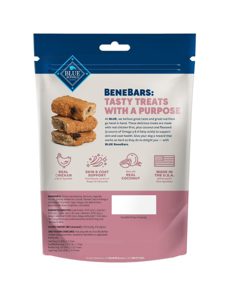 Galletas para Perros Blue Buffalo BeneBars Pollo y Coco 255 g