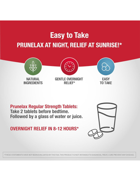 Prunelax Laxante Vegano 20 Tabletas Alivio Nocturno Estreñimiento