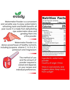 Polvo de Sandía Natural 226.8 g Evady - Sabor Dulce 2