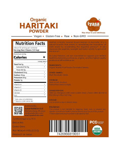 Polvo de Haritaki Orgánico Iyasa 113.4g - Superalimento Digestivo 2