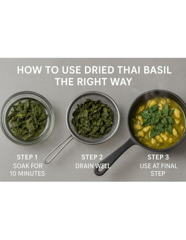 Hojas Secas de Albahaca Dulce Tailandesa Hida Beauty 30g