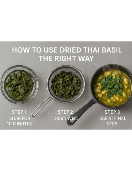 Hojas Secas de Albahaca Dulce Tailandesa Hida Beauty 30g