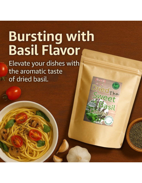 Hojas Secas de Albahaca Dulce Tailandesa Hida Beauty 30g