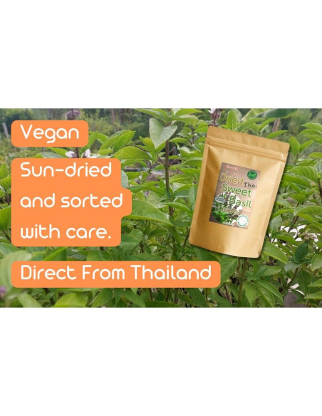 Hojas Secas de Albahaca Dulce Tailandesa Hida Beauty 30g