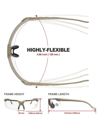 Gafas de Tiro XAegis con Estuche Antivaho Unisex