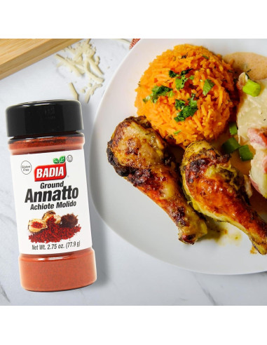 Achiote Molido Badia 77 g - Sazonador Natural para Platos Latinos