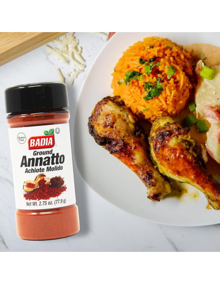 Achiote Molido Badia 77 g - Sazonador Natural para Platos Latinos