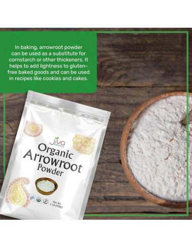 Harina de Arrurruz Orgánica Jiva Organics 907g Sin Gluten