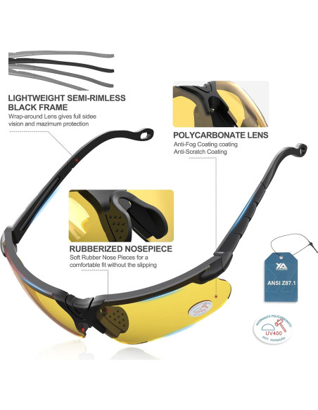 Gafas de Tiro XAegis con Estuche Antivaho Unisex Gafas de Tiro XAegis con Estuche Antivaho Unisex