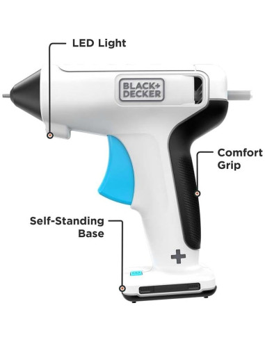 Pistola de Pegamento Inalámbrica BLACK+DECKER 4V 20 Barras
