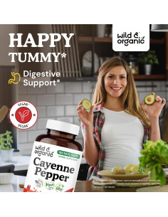 Cápsulas de Pimienta de Cayena Silvestre 500 mg - 180 Caps 2