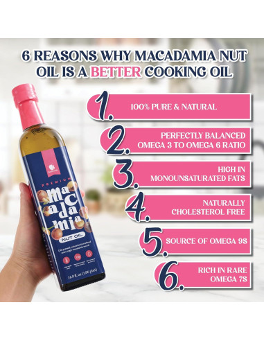 Aceite de Nuez de Macadamia Gourmanity 500ml Prensado en Frío