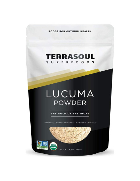 Polvo de Lucuma Orgánico Terrasoul Superfoods 453.6 g