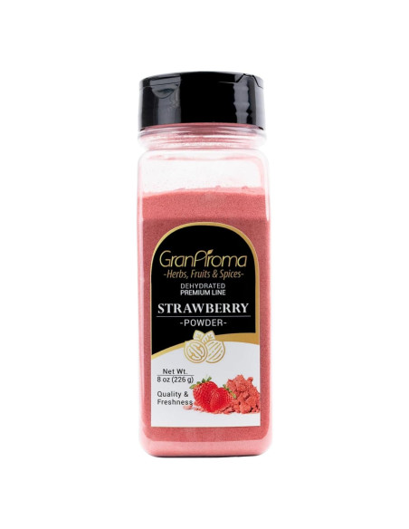 Polvo de Fruta de Fresa GranAroma 226.8g - Ideal para Batidos y Postres