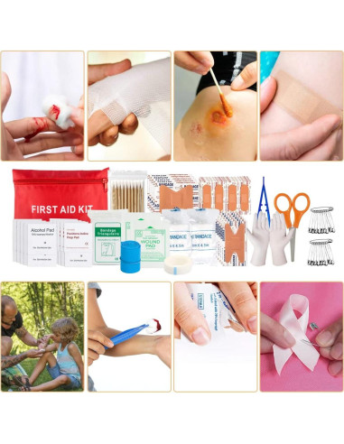 Kit de Supervivencia 250 Pcs HIHEGD con Primeros Auxilios y Bolsa Molle