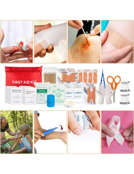 Kit de Supervivencia 250 Pcs HIHEGD con Primeros Auxilios y Bolsa Molle