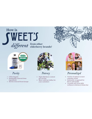 Extracto de Saúco Orgánico Sweet 236.6 ml Sin Azúcar Vegano