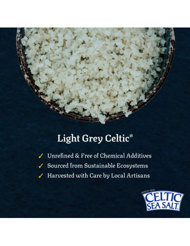 Sal Marina Celtic Sea Gris Claro 227 g Sin Refinar Cosechada a Mano
