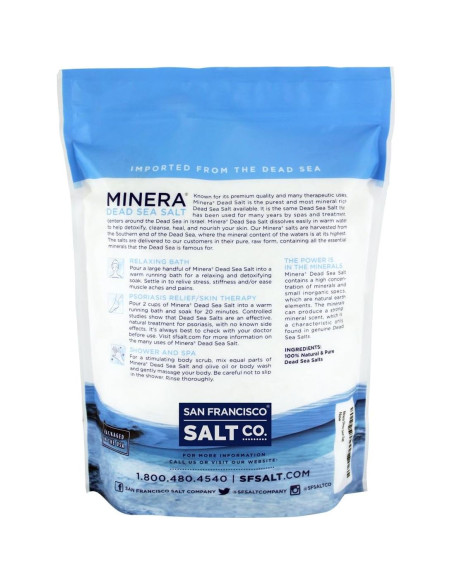 Sal de Mar Muerto Minera Fina 8.62 kg - 100% Pura y Natural