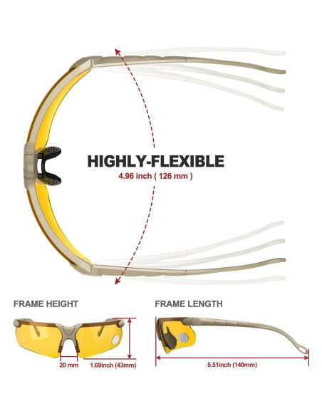 Gafas de Tiro XAegis con Estuche Antivaho UV400 Gafas de Tiro XAegis con Estuche Antivaho UV400