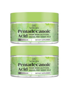 Ácido Pentadecanoico Nokuba 300mg 120 Cápsulas Leche Oveja