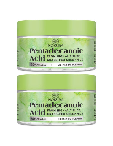 Ácido Pentadecanoico Nokuba 300mg 120 Cápsulas Leche Oveja