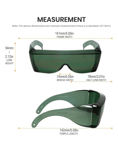 Gafas de Seguridad Calabria 3000 Fit Over 3pack UV 100%